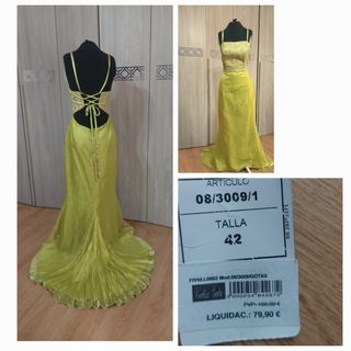 Abito elegante color lime Nuovo taglia 42. 