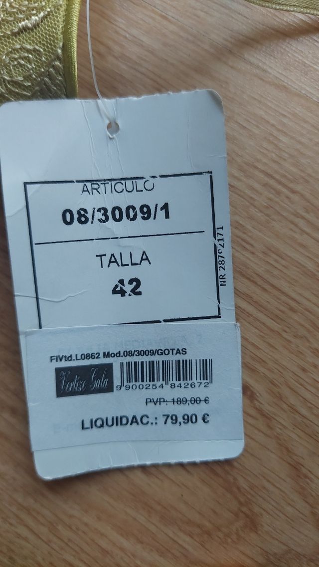 Abito elegante color lime Nuovo taglia 42.