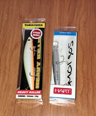 2 señuelos de pesca Yokozuna y Hart