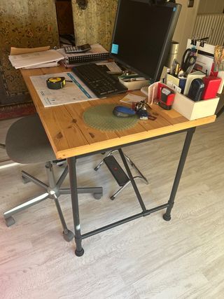 Escritorio mesa de despacho industrial madera