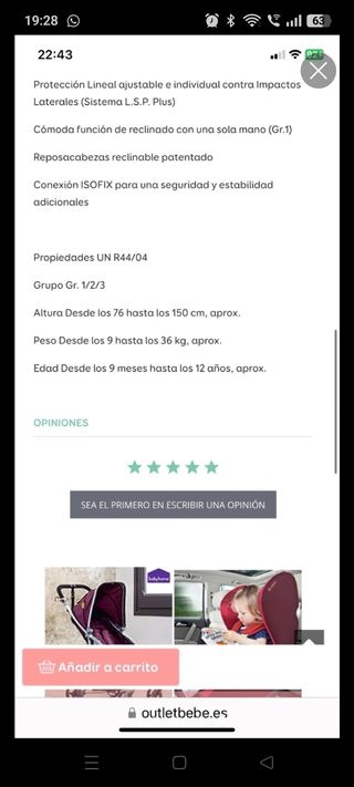 Silla Coche Cybex Pallas M-Fix Gr 1-2-3