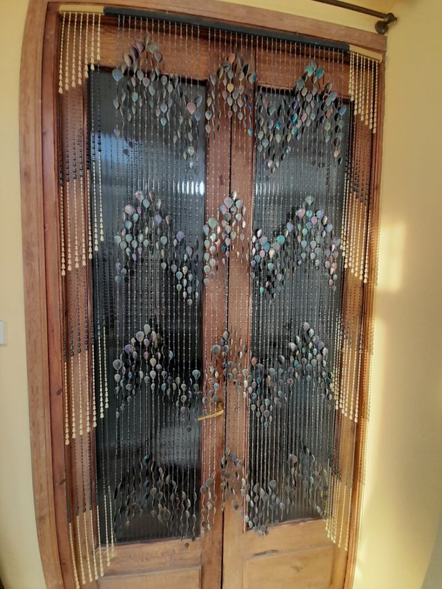 Cortina de cuentas brillante multicolor