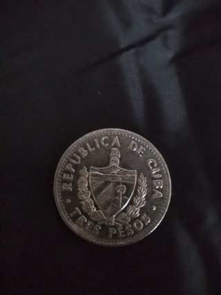 Moneda de Cuba Tres Pesos