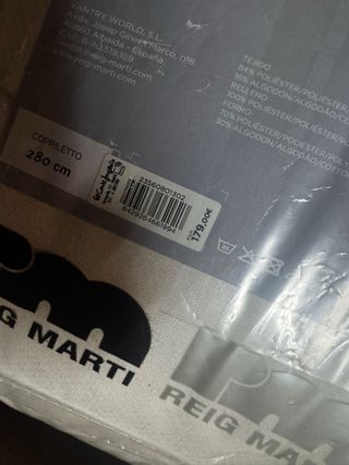 Edredón blanco y gris de poliéster