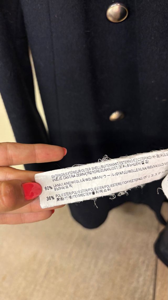 Abrigo Zara Azul Marino