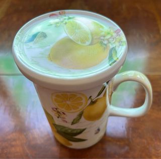 Taza cerámica infusiones decorada limón