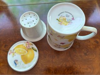 Taza cerámica infusiones decorada limón