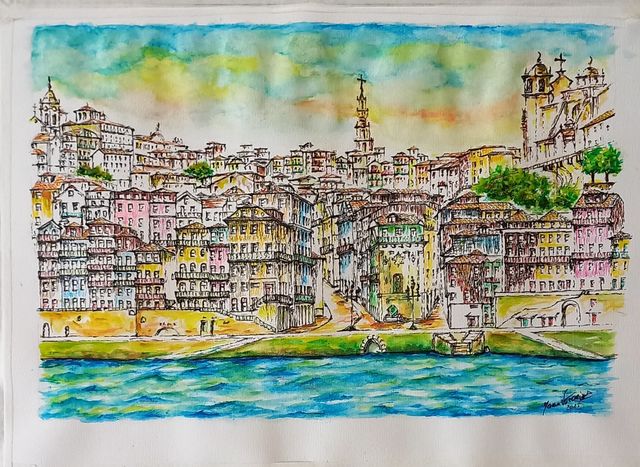 Pintura Original Aguarela Porto