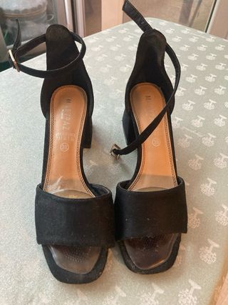 Zapatos de ante negros talla 38