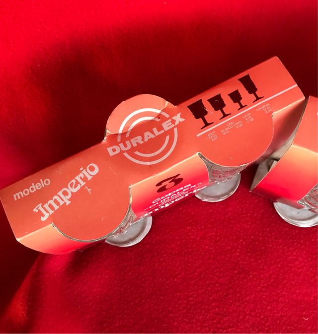 6 Copas Duralex Imperio Años 80
