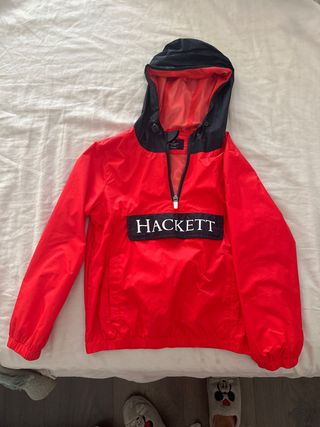 Cortavientos Hackett Niño Talla 7/8 Rojo