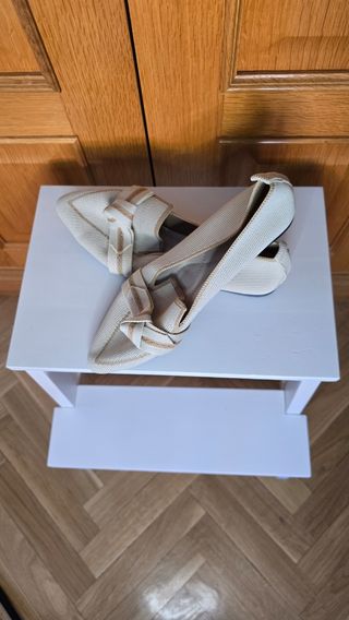 Bailarinas beige transpirables con lazo NUEVAS