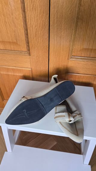 Bailarinas beige transpirables con lazo NUEVAS