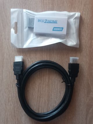 Adaptador Wii a HDMI + Cable 1.5m Nuevo