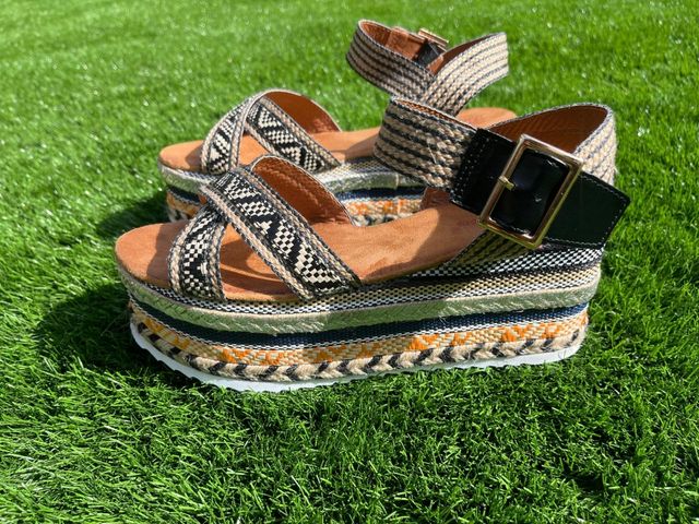 Sandalias de Plataforma con Tiras