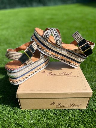 Sandalias de Plataforma con Tiras