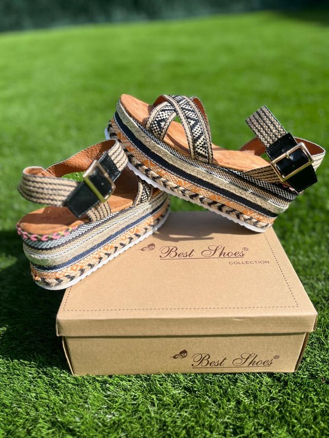 Sandalias de Plataforma con Tiras