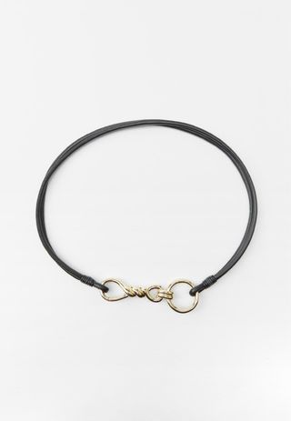 Cinturón de cuero Zara con hebilla dorada