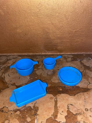 Stoviglie Barbie vintage blu