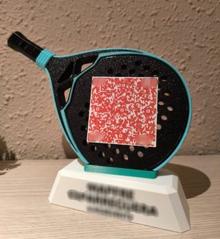 Trofeo pádel personalizado QR