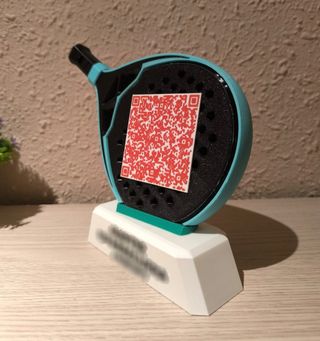 Trofeo pádel personalizado QR