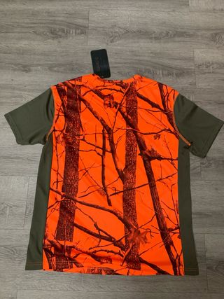 Camiseta Técnica Gamo Talla L Naranja/Verde