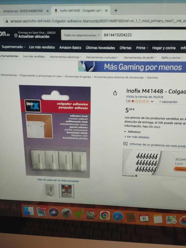Colgadores Adhesivos Inofix (Pack)