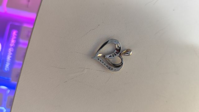 Colgante Corazón Plata y Multicolor