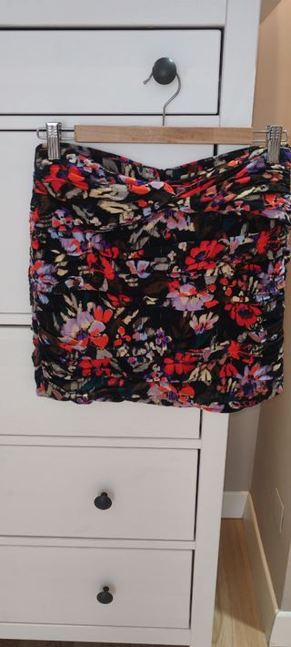 Falda mini estampada
