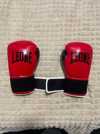 Guantes Boxeo Leone 10oz Rojos