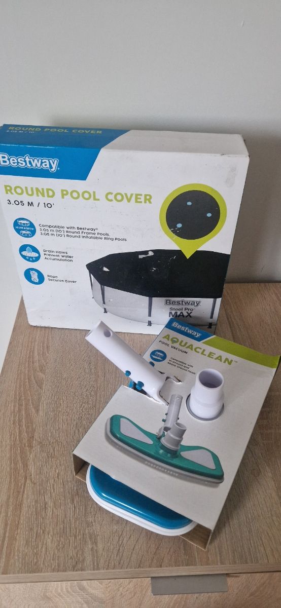 Cobertor de piscina Bestway y limpiafondos