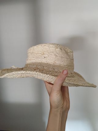 Sombrero de paja mujer beige