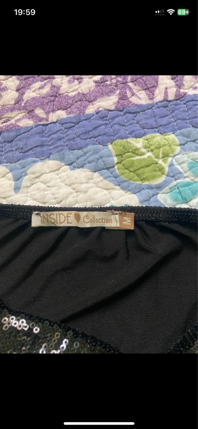 Vestido negro strapless