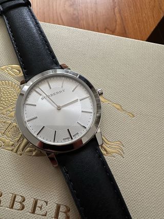 Orologio Burberry Pelle Nero Argento