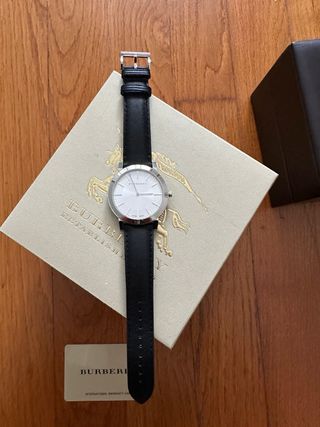 Orologio Burberry Pelle Nero Argento