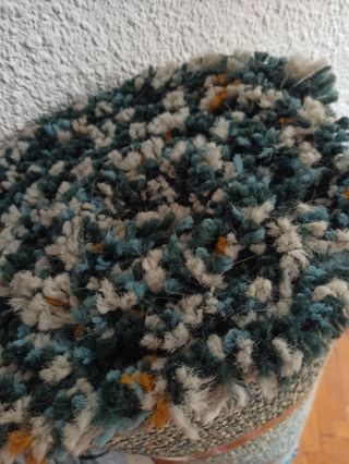 Alfombra IKEA Vindum azul-verde pelo largo