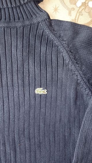 Jersey cuello alto Lacoste azul
