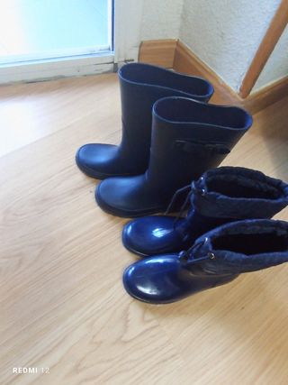 Botas de agua niña T33 y T34 azul