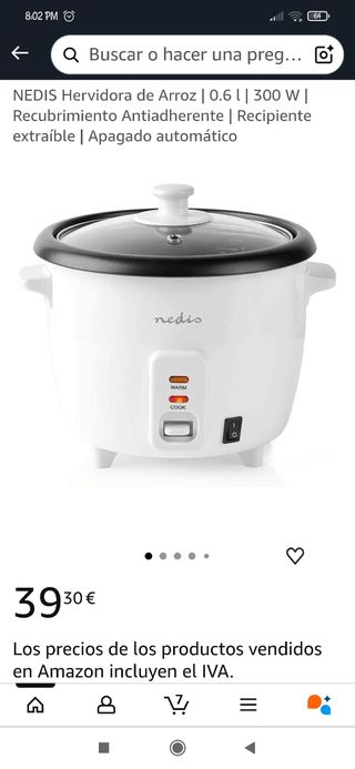 Olla Arrocera Nedis 0.6L 300W