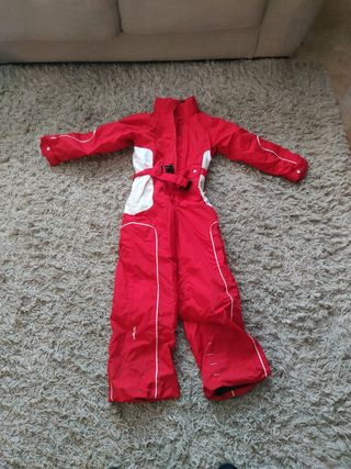 Mono de nieve rojo para niño de 8 años