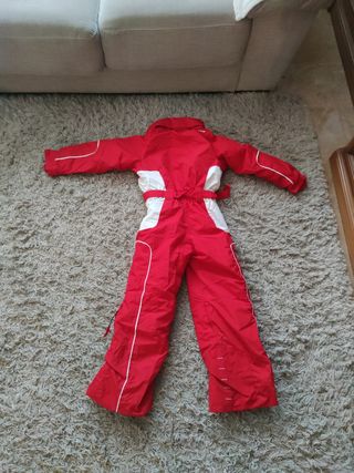 Mono de nieve rojo para niño de 8 años
