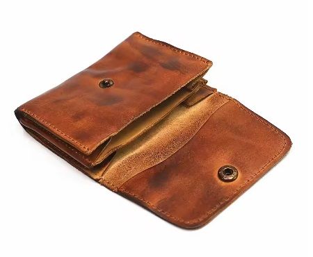 Cartera Tarjetero Piel EDC Marrón