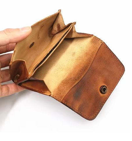 Cartera Tarjetero Piel EDC Marrón