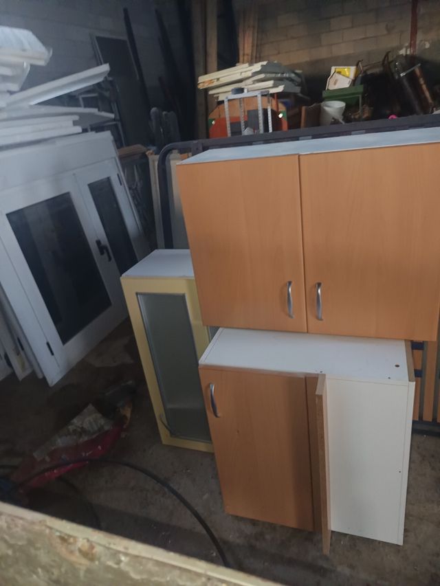 Muebles de cocina madera y cristal