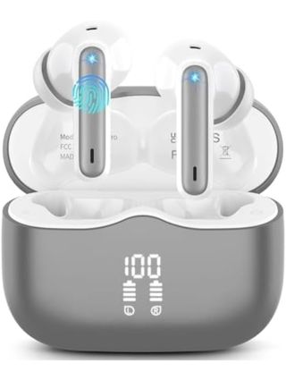 Auriculares Bluetooth Blancos y Grises