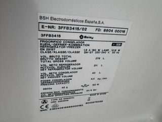 FRIGORÍFICO NO FROST MARCA BALAY 