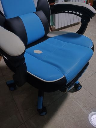 Silla Gaming Azul y Negra