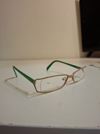Gafas graduadas verdes amarillas y rosas