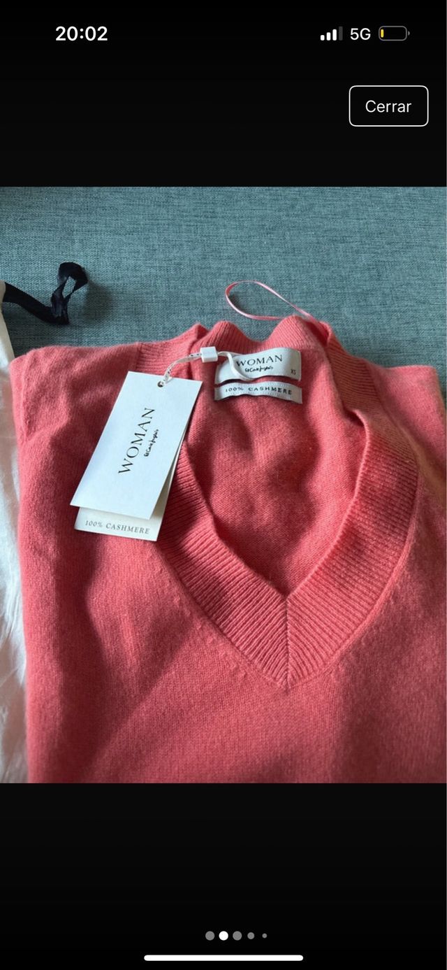 Jersey 100 por cien cashmere Corte Ingles