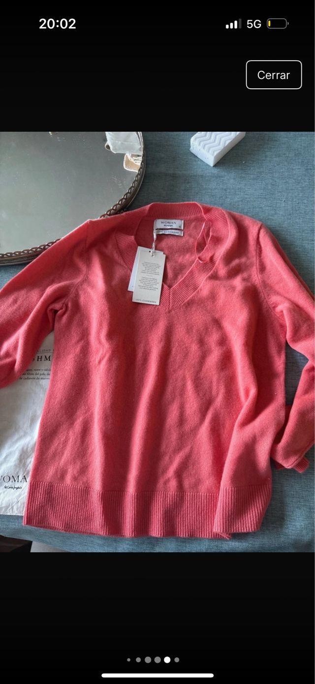 Jersey 100 por cien cashmere Corte Ingles